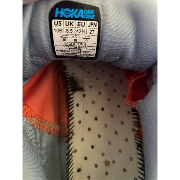 Hoka One One Clifton 8 Women's Running Shoes Sneakers Size 10 B - Picture 5 of 6